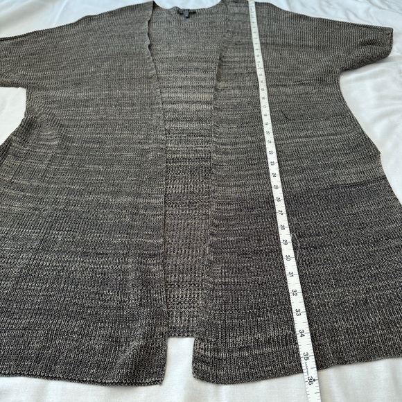 Eileen Fisher Large / XL Open Front Mid Length Cardigan ~ Minimalist Layering - Picture 6 of 8